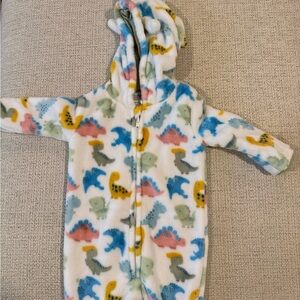 Colorful Dinosaur Print Kids Footie
